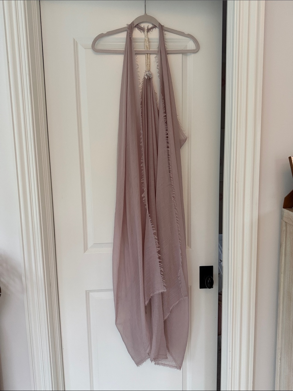 Light Mauve Sheer Drapery Panel - Unbranded